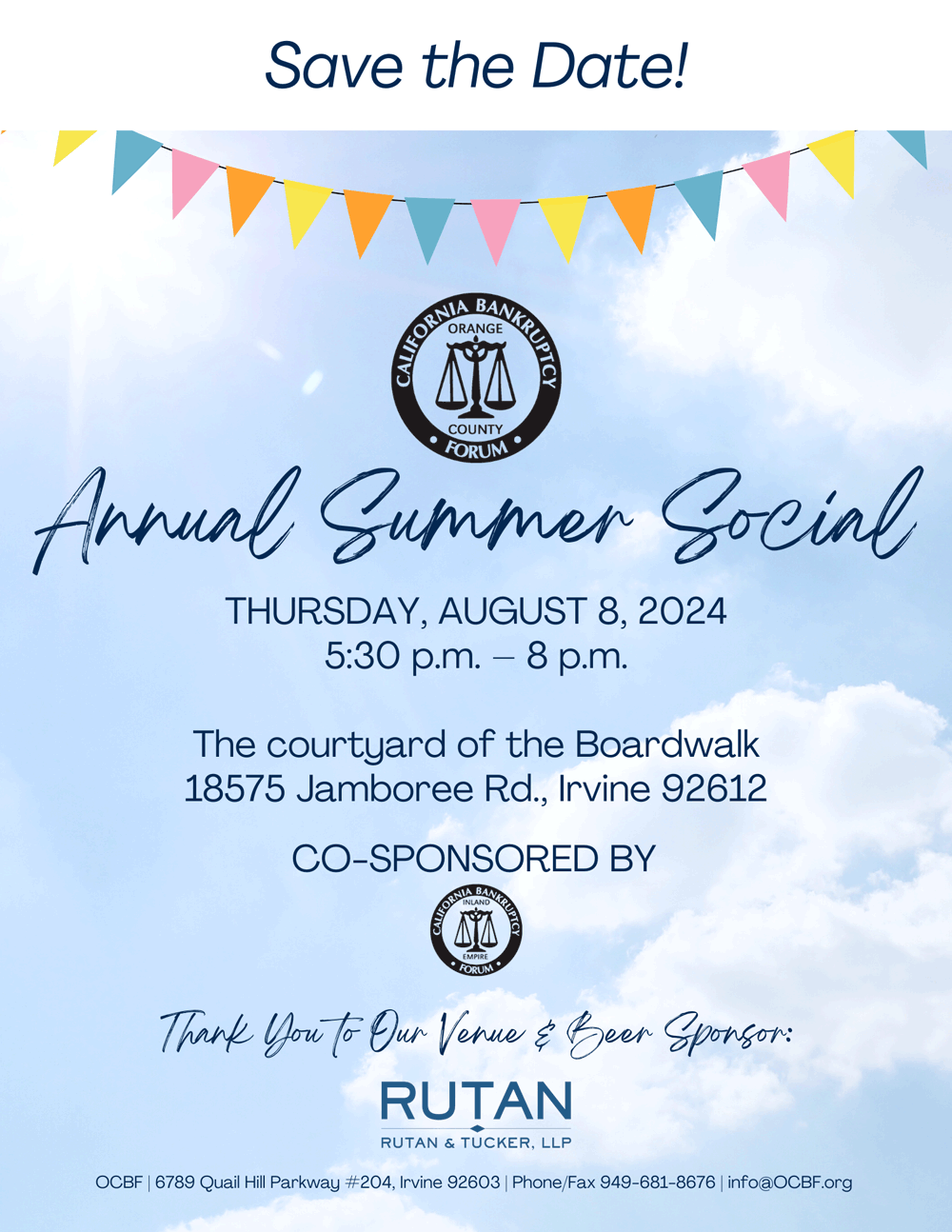 Save the Date! Summer Social on Aug. 8, 2024